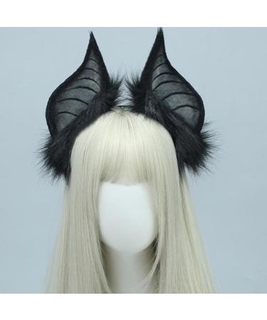 jojobasec Cats Bat Fauxs Furs Ears Headbands Cute Halloween Fancy Dress Cosplays Costume Handmade Animal Furry Ears Hair Hoop Women - Buy Online on GoSupps.com