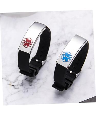 VALICLUD 1pc Personalized Bracelet Name Id Bracelet Adjustable Wrist Touch Bracelets for Couples Promise Bracelet for Couples Stainless Steel Bracelets Lovers Fashion Accessories Medium Black - Buy Online on GoSupps.com