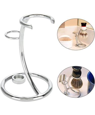WTPIN Stainless Steel Razor Brush Stand Holder - Silver Shaving Stand for Men | Portable & Durable Shaving Brushlands - Buy Online on GoSupps.com