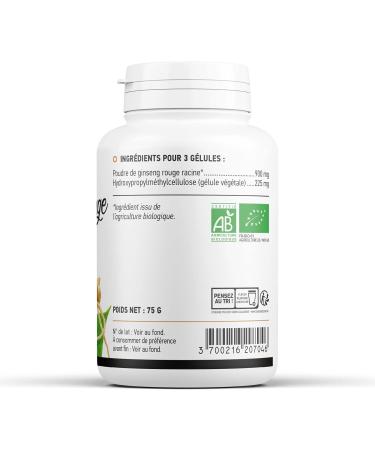 Organic Red Ginseng - 300 mg - 200 Vegetable Capsules - Buy Online on GoSupps.com