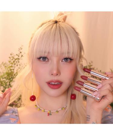FreshO2 x Pony Bubble Soft Matte Lipstick | Hydrating Vegan Satin Lipstick - Strawberry Puff | Silky Smooth Cruelty-Free | Made in Taiwan - Buy Online on GoSupps.com