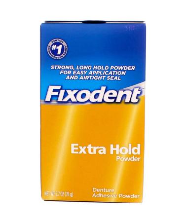 Fixodent Extra Hold Denture Adhesive Powder, 2.7 Ounce - Buy Online on GoSupps.com