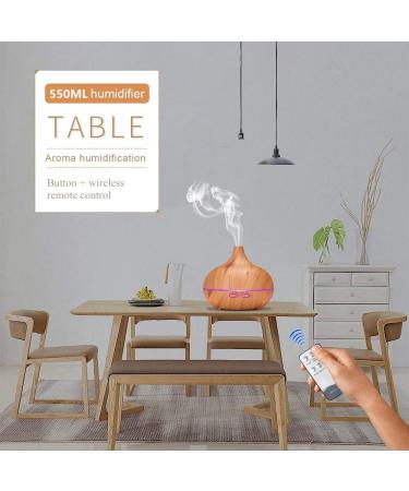 Essential Oil Diffuser Aromatherapy Humidifier Diffuser for Essential Oils with 7 LED Light Colors Timer and Auto-Off Safety Switch for Bedroom Home - 550ML - Buy Online on GoSupps.com