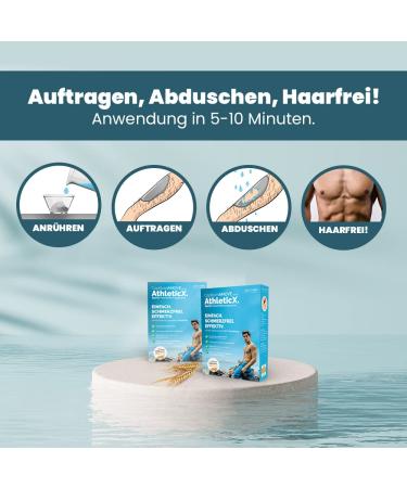 Capillum Amove AthleticX Premium Depilatory Cream for Men - Extra Gentle Pain-Free Hair Removal for Intimate Areas - 200g - Additive-Free & Neutral Smell - Buy Online on GoSupps.com