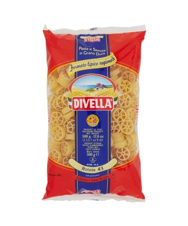Italian Gourmet E.R. Divella Rotelle No. 43 Hard Wheat Semolina Pasta 500g + Italian Box Gourmet Tomato Pulp 400g
