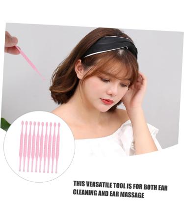 HOODANCOS 10pcs Plastic Ear Wax Remover Tool Spiral Scoop Design for Cleaning and Massage Reusable Ear Cleaner Pink for Home Use - Buy Online on GoSupps.com