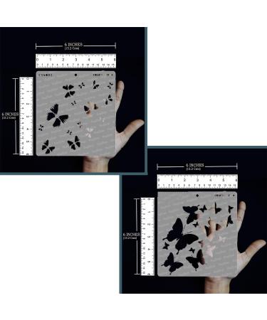 CrafTreat 2 Step Butterfly Stencils - Set of 2 | 6x6 Inches Each | Reusable Stencils for DIY Home Decor on Wood, Paper, Fabric, Floor, Wall, and Tile - Buy Online on GoSupps.com