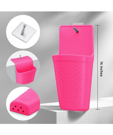 Silicone Holder for Curling & Flat Irons | Heat Resistant Pouch Organizer | Hot Pink | Hair Tool Accessory with Stainless Steel Hook - Buy Online on GoSupps.com