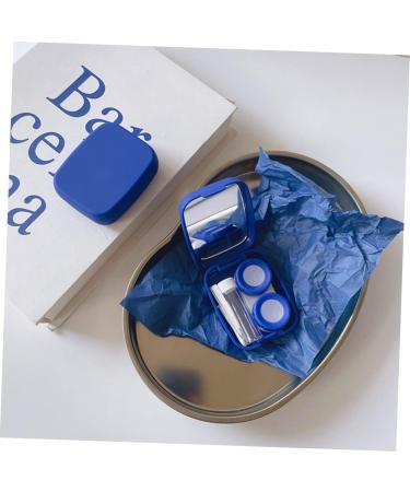Homsfou 4-Piece Colored Contact Lenses Set | Mirror Container & Plastic Holder Case | Stylish & Convenient Accessory for Safe Lens Storage - Buy Online on GoSupps.com