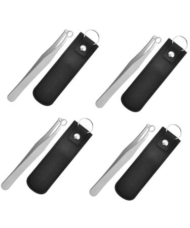 Ipetboom 4 Sets Round Nose Hair Clip Eyebrow Trimmer Nose Hair Removal Tool Nose Hair Trimming Tools Hair Trimmer Nose Hair Tool Ear Hair Remover Pruning Supplies Stainless Steel Modify Man