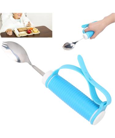 Eating Aid Spoon Portable Adaptive Aid Fork Non Slip 2 in 1 Spoon for People with Hand Cramps Deformed Fingers Trembling Fingers The Elderly - Buy Online on GoSupps.com