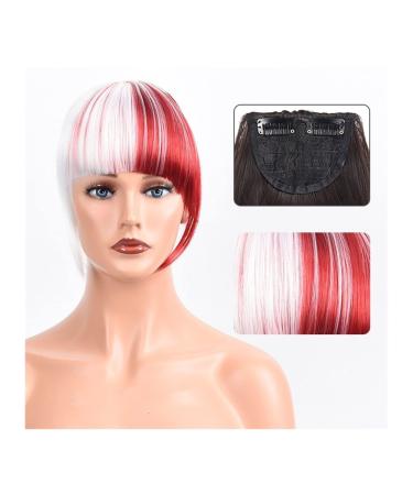 Bangs Hair Clip Synthetic Heat Resista Fake Bangs French Bangs Hair Piece Clip in Thick Natural Full Bangs Straight Fringe with Temples for Women Girls Bangs Clip in Hair (Color : 123-18 Size : 15c 15cm 123-18