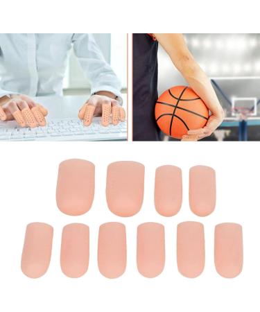 Finger Toe Protector Breathable Soreness Relief Flexible Soft 10pcs Silicone Finger Cover Portable for Office Work - Buy Online on GoSupps.com