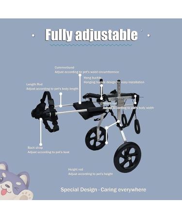 Dog Wheelchair Aluminum Alloy Pet Wheelchair 2 Wheels Dog Wheelchair for Back Legs Pet Dog Rehabilitation Aid Cart for Medium Dogs Wheelchair Portable Large - Buy Online on GoSupps.com
