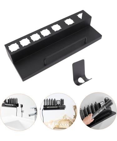 DRESSOOS Curling Iron Rack Blow Dryer Stand Hair Curler Wall Holder Hair Curler Rack Black Stainless Steel - Buy Online on GoSupps.com