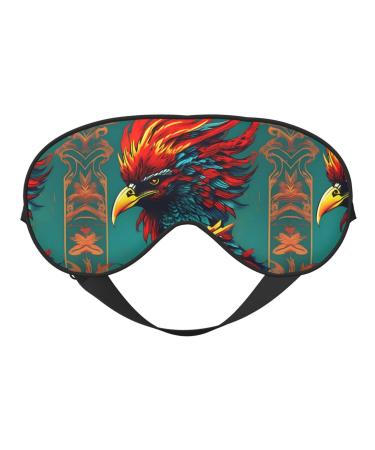 Cartoon Phoenix Unisex Elastic Adjustable Buckle Design Blackout Sleep Eye Mask for Home Travel Yoga Office Nap