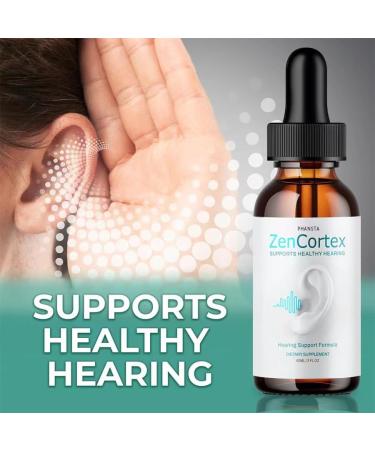 Zencortex Ear Drops for Tinnitus - Promote Eardrum Health & Auditory Clarity - 30-Day Supply - 1 Pack - Buy Online on GoSupps.com