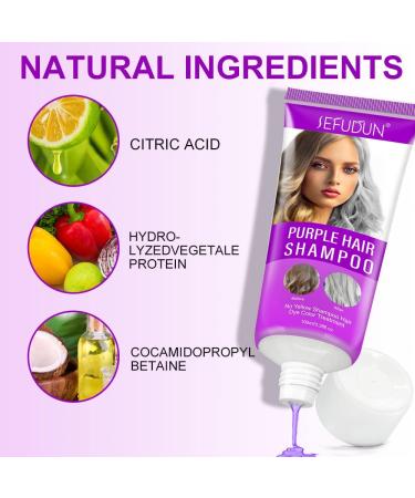 JAWSEU Purple shampoo for blonde hair hair care styling tool blonde toning purple shampoo for bleached and highlighted hair eliminates brassy blonde toner for women and men 100 ml - Buy Online on GoSupps.com