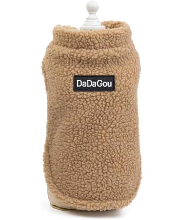Shop Tineer Pet Dog Winter Coat - Warm Fleece Jacket for Small & Medium Dogs - Khaki - Buy Online on GoSupps.com