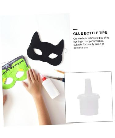 Minkissy 200 Pcs Eyelash Glue Nozzle Caps - High-Quality Eyelash Extension Glue Tips with Rubber Rings - Perfect for Grafting & Application - Pack of 1 White - Buy Online on GoSupps.com