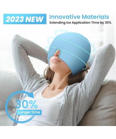 NEWGO Migraine Relief Cap - Headache Hat for Cold Therapy and Stress Relief (Light Blue) - Buy Online on GoSupps.com
