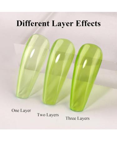 Imtiti Ice Green Gel Nail Polish 15 ml Sheer Jelly Green Translucent Colour UV/LED Soak Off Gel Polish for DIY Nail Art Manicure at Home 1 Piece - Buy Online on GoSupps.com