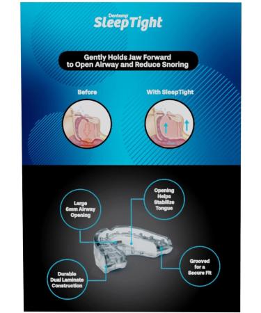 Dentemp SleepTight Mouthpiece - Custom Fit Anti-Snoring Device for Better Sleep | Made in USA - Buy Online on GoSupps.com