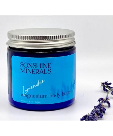 Calming Lavender Magnesium Cream for Legs | Fast Absorbing Natural Shea & Mango Butter | USA Made 4oz - Buy Online on GoSupps.com