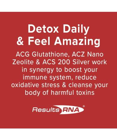Results RNA Ultimate Body Detox Extra Strength System - Clinically Proven Detox & Immunity Boost - ACS 200 Silver, ACZ Nano Zeolite, ACG Glutathione - 2 oz - Buy Online on GoSupps.com