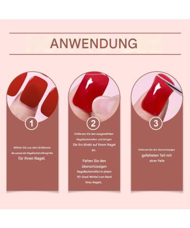  Generisch Set of 22 red gel nail protectors - Durable and waterproof - For manicures pedicures and autumn nail art - Buy Online on GoSupps.com