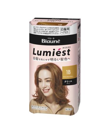 Kao Blaune Lumiest Hair Color Gray Hair Dye 1B Natural Brown