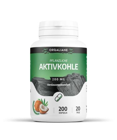 Active Charcoal 200 mg - 200 capsules 200 pieces (1 pack) - Buy Online on GoSupps.com