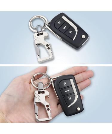 Exsun Carabiner Keychain Set with Bottle Opener - Gold & Silver | Key Chains for Men and Women - Buy Online on GoSupps.com