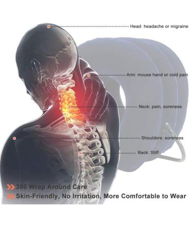 Cervical Neck Traction Device - Neck Support & Pain Relief for Cervical Spine - Adjustable Neck Pull Bandage - Blue - Buy Online on GoSupps.com