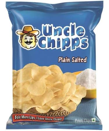 Uncle chipps (Pack Of 4) Perfect for Snacking Delicious Tasty And Twisty Treat Gift Hamper Sold By Kidzbuzz (Uncle chipps Plain Salted Flavour) - Buy Online on GoSupps.com