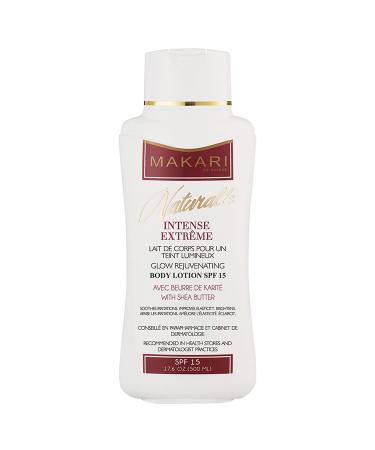 MAKARI Naturalle Intense Extreme Body Lotion SPF15 (17.6 oz) | Toning Body Lotion for Dry to Normal Skin Types | Brightens Complexion and Helps Fade Marks | Soothes and Conditions with Shea Butter