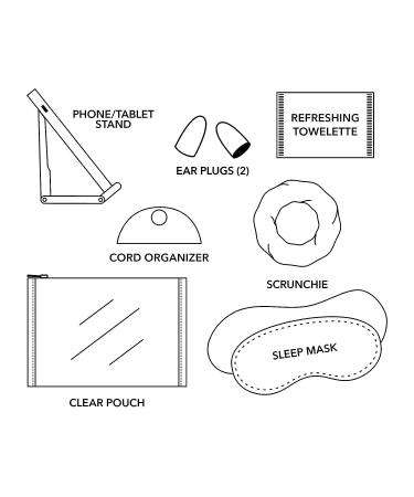 Pinch Provisions Travel Set  Travel Accessories for Long Journeys  Gift for Women  Contains Sleep Mask  Ear Plugs  Phone Stand  Cord Organizer  Silky Hair Scrunchie & More - Buy Online on GoSupps.com