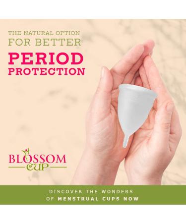 Blossom Menstrual Cup | Say No to Tampons | Reusable Silicone Period Cup (Small Blue) - Buy Online on GoSupps.com