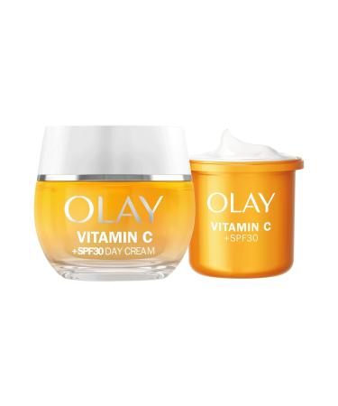 Olay Olay VitaminC + SPF30 50 ml and Refill/Refill 50 ml. Moisturizing day spot cream with sun protection. Visibly more radiant and luminous skin