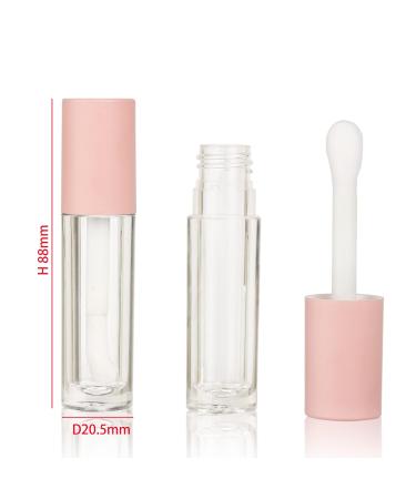 Cosidea 24 pcs 5ml Brush Lip Gloss Tubes - Clear with Pink Caps | Large Cosmetic Packaging Containers - Buy Online on GoSupps.com