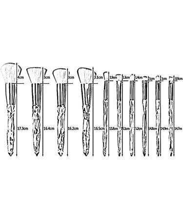 Makeup Brush 10-Piece Makeup Brush Crystal Handle Makeup Brush Set Beauty - Buy Online on GoSupps.com