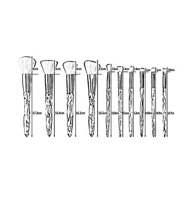 10-Piece Crystal Handle Makeup Brush Set | Premium Foundation Brushes for Flawless Application - International Shipping Available - Buy Online on GoSupps.com