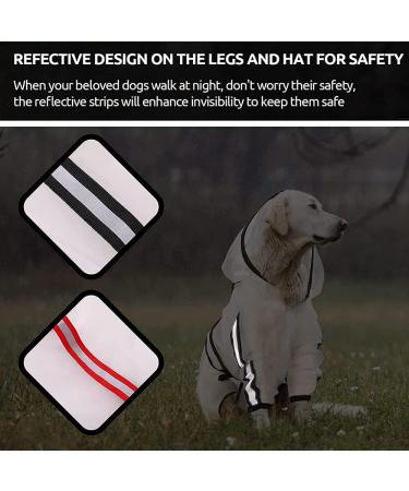 XXL Waterproof Dog Raincoat with Reflective Strip & Hood - Perfect for Small Dogs - Buy Online on GoSupps.com