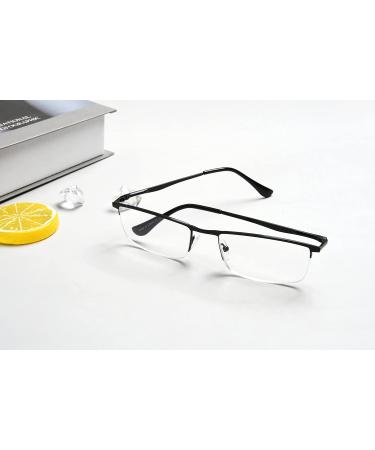 Eyekepper Half Rim Metal Reading Glasses - Black +2.00 Diopters | Spring Hinge Reading Aid - Buy Online on GoSupps.com