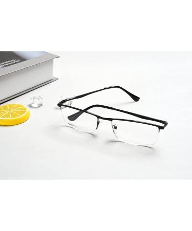 Eyekepper Half Rim Metal Reading Glasses +1.50 | Spring Hinge | Stylish Black | International Shipping - Buy Online on GoSupps.com