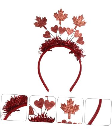FRCOLOR 1pc Maple Leaf Heart Headdress Autumn Fall Headband Wedding Ceremony Decorations Tiara Love Heart Headband Wedding Decor Canada Day Hairband Greeter Red Antenna Pop Women's - Buy Online on GoSupps.com