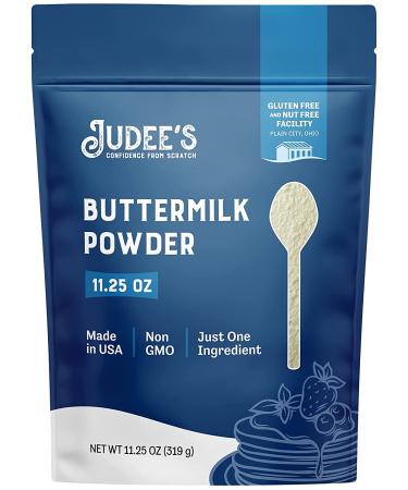 Judees Buttermilk Powder 11.25 oz - 100% Non-GMO, Gluten-Free and Nut-Free - Perfect for Pancakes, Fried Chicken and Cornbread - Made in USA - Use in Baking or Cooking - Make Liquid Buttermilk Buttermilk 11.25 Ounce (Pack