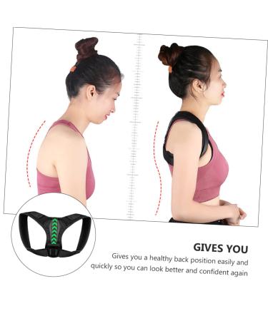 FRCOLOR Posture Belt | Adjustable Posture Trainer for Adults | Ergonomic Hunchback Strap for Men & Women | Black 45X18X1cm - Buy Online on GoSupps.com