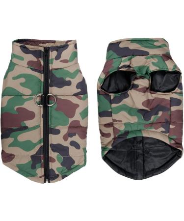 Femax Waterproof Dog Coat - Warm Jacket for Small Medium & Large Dogs - Camouflage Winter Vest for Cold Weather - Buy Online on GoSupps.com