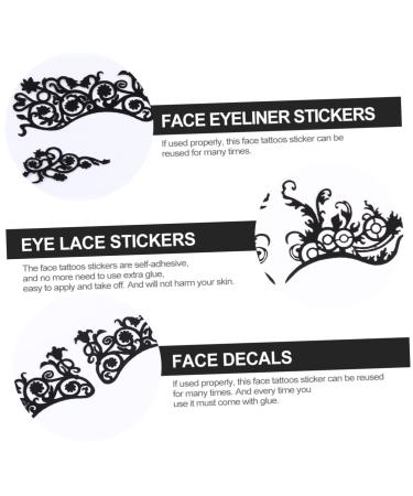 MERRYHAPY 5 Pairs Lace Eye Stickers | Eyeliner Decals & Makeup Stickers for Stunning Eyes | International Shipping Available - Buy Online on GoSupps.com